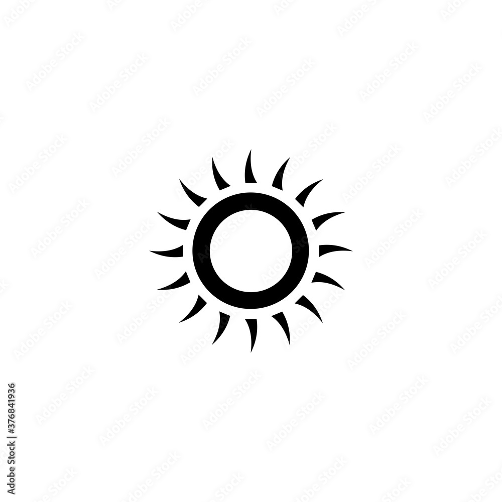 Fototapeta premium sun icon vector symbol isolated illustration white background
