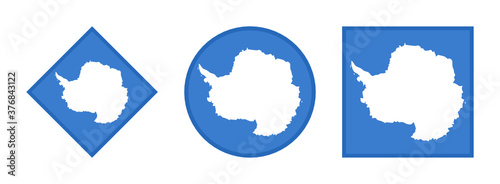 antarctica flag icon set. isolated on white background
