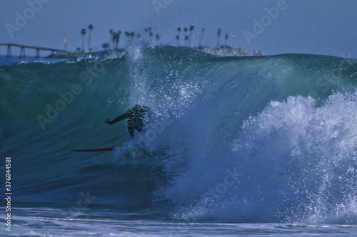 Photography Rincon classic surfing contest in California in 2001