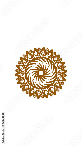 sunflower mandala. This design is very suitable for wall decorations, symbols and others