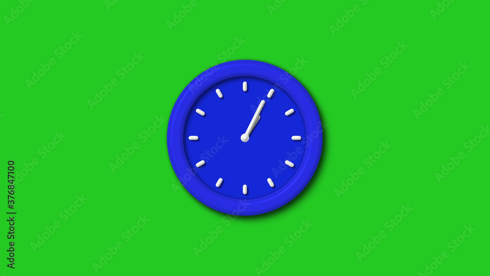Amazing blue color 3d wall clock icon on green background,clock icon Amazing blue color 3d wall clock icon on green background,clock icon
