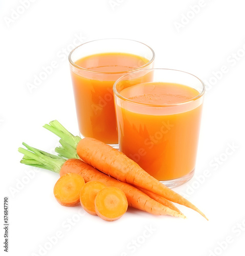 Vegetables  juice with carrots roots