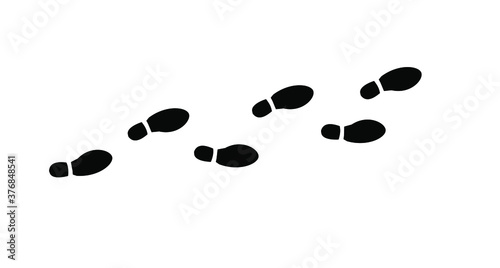 human footprint icon on a white background, vector illustration