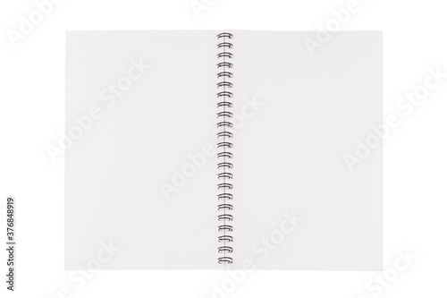 Vintage diary book open with blank space on white background, for writing,reading and education concept