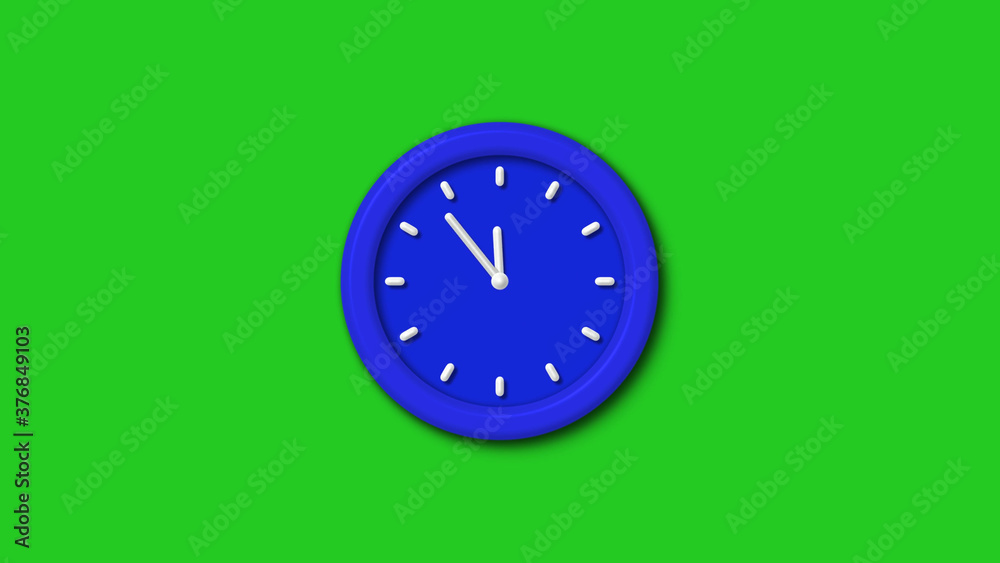 New blue color 3d wall clock icon on green background,Counting down clock icon New blue color 3d wall clock icon on green background,Counting down clock icon