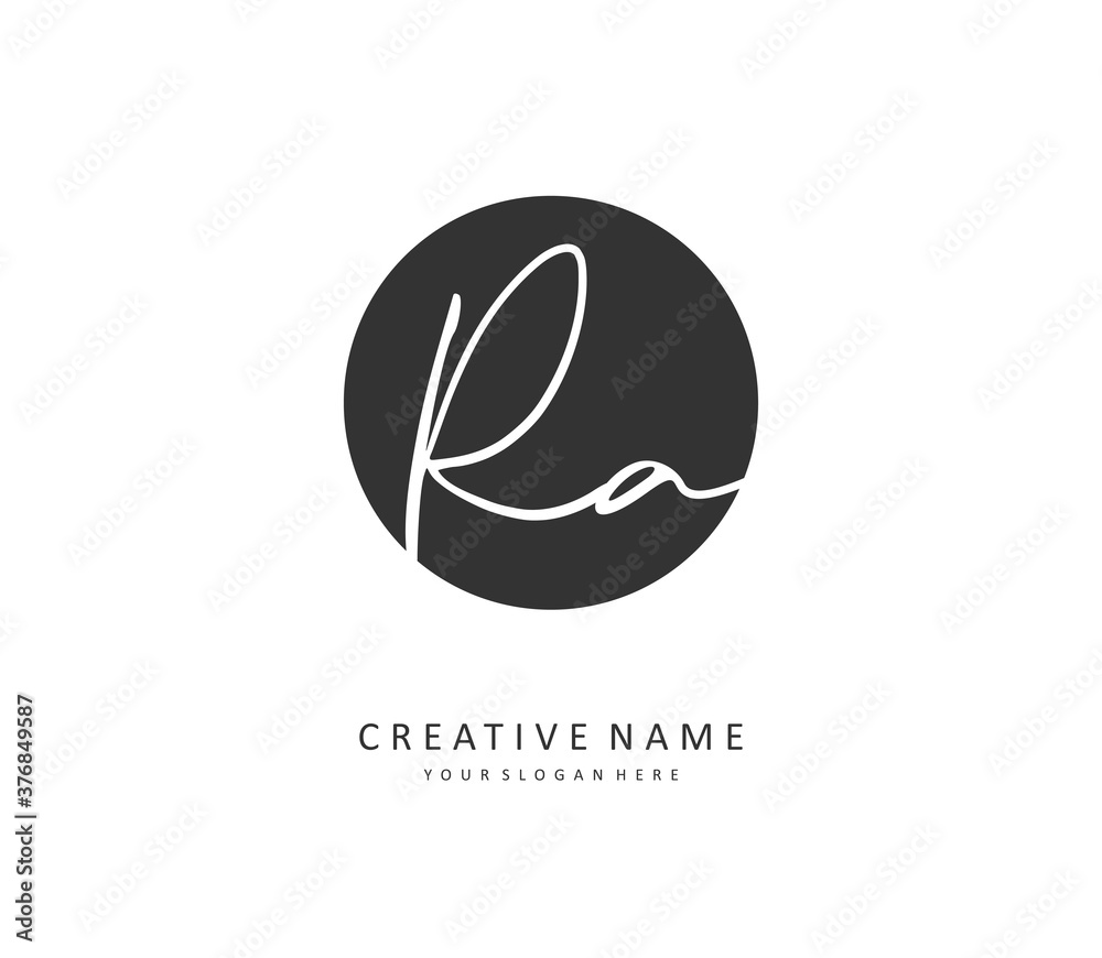 R A RA Initial letter handwriting and signature logo. A concept handwriting initial logo with template element. R A RA Initial letter handwriting and signature logo. A concept handwriting initial logo with template element.