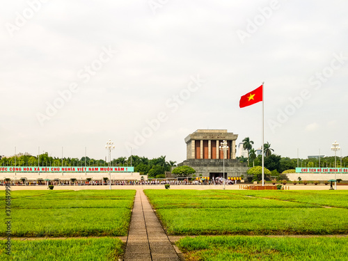 central square and mausoleum of Ho Chi Minh City in Hanoi in Vietnam