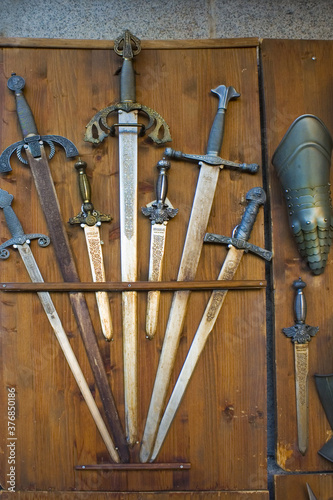 Souvenir swords for sale in Toledo, Spain