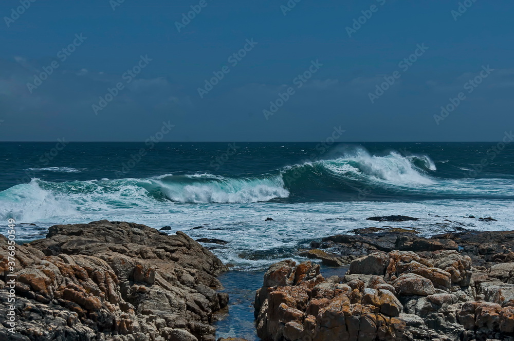 Wave sea shore along near to Cape Town, South Africa Wave sea shore along near to Cape Town, South Africa