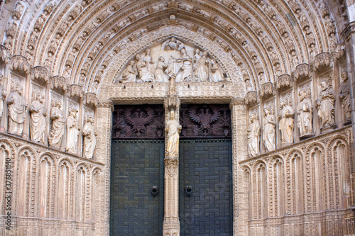 Fragment of Cathedral of Saint Mary in Toledo, Spain