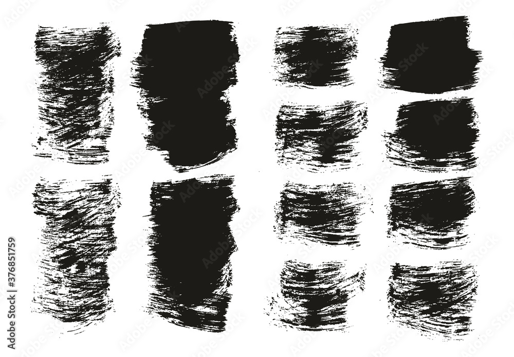 Flat Paint Brush Thick Short Mix Background High Detail Abstract Vector Background Mix Set 