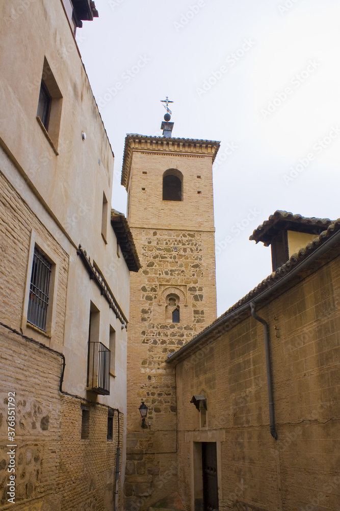 Narrow street of Old Town in Toledo, Spain