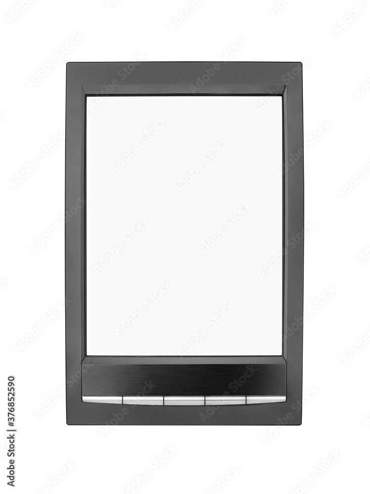 Electronic book on white background isolated close up, blank e-book, empty e-reader, digital screen book, ebook design, ereader tablet concept, copy space Electronic book on white background isolated close up, blank e-book, empty e-reader, digital screen book, ebook design, ereader tablet concept, copy space