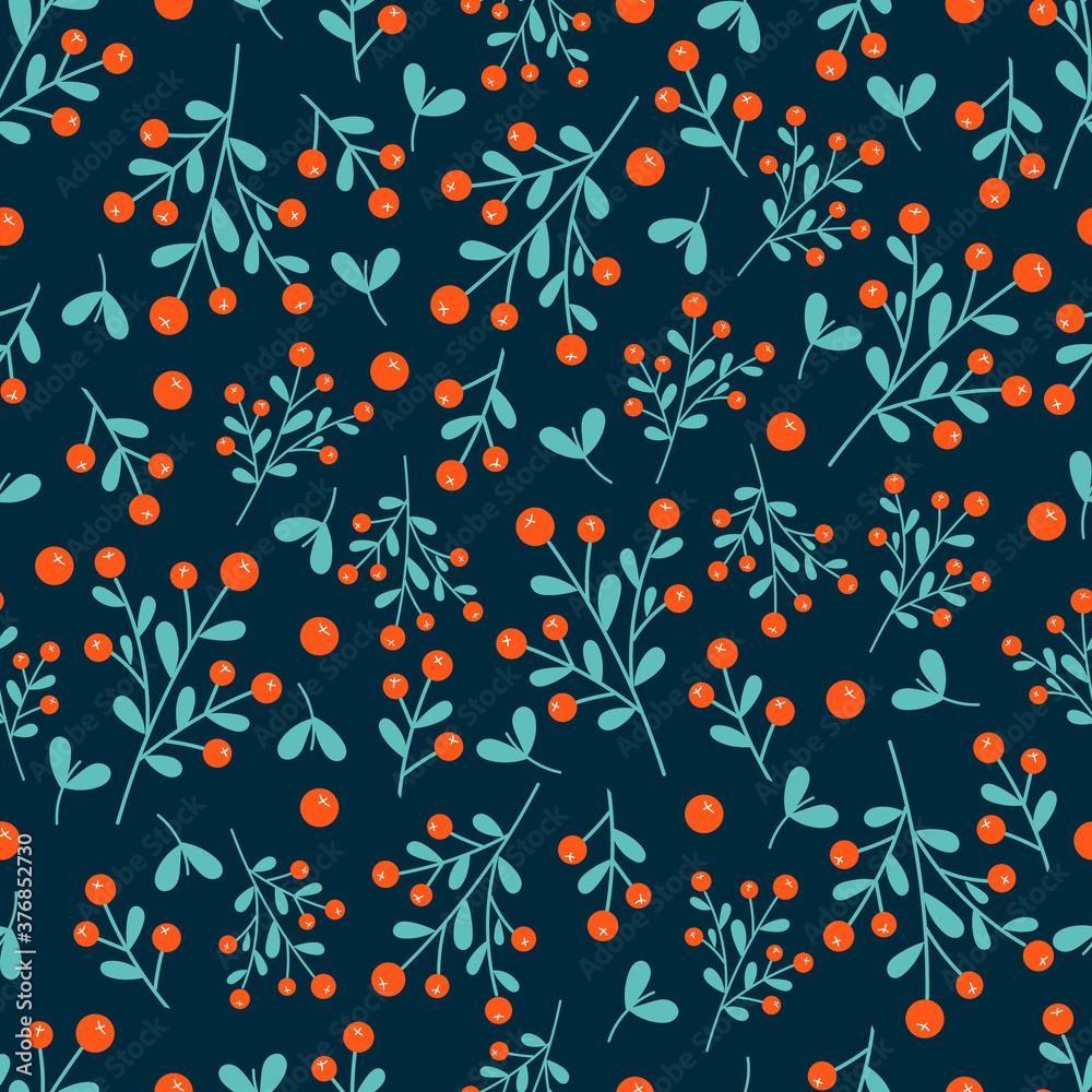 Christmas seamless pattern on dark background with Pine tree.Holiday background. Christmas seamless pattern on dark background with Pine tree.Holiday background.