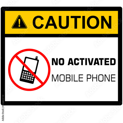 caution, no activated mobile phone