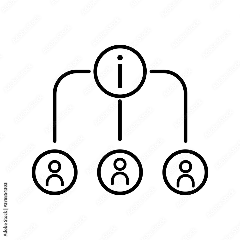Business network information line icon. Design template vector Business network information line icon. Design template vector