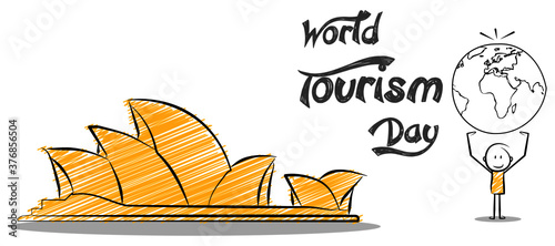 World tourism day series.vector illustration.