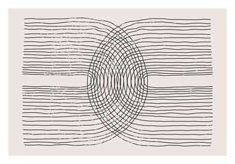 Papier peint photo Minimaliste art Création abstraite tendance aux nuances neutres  © C Design Studio