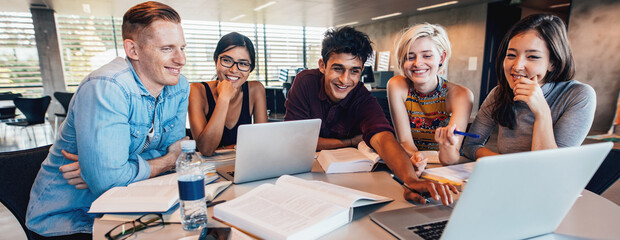University students in cooperation with their assignment