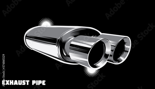 A vector illustration for exhaust pipe