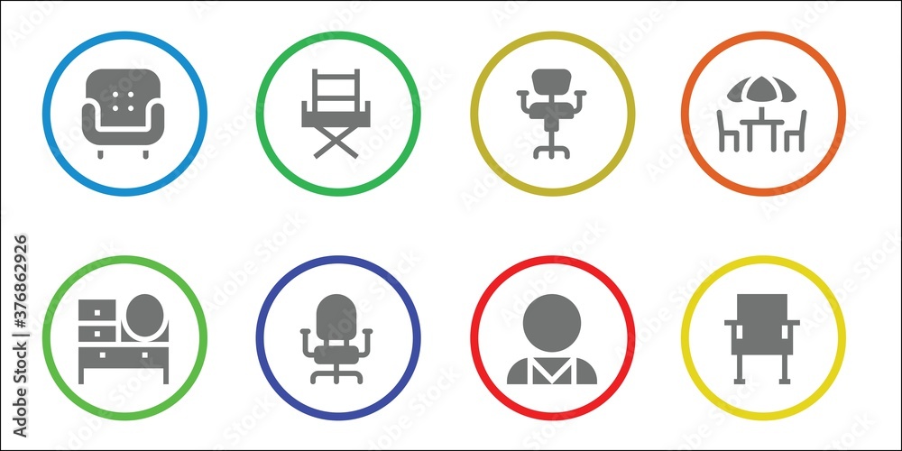 couch icon set
