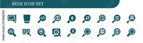 seek icon set