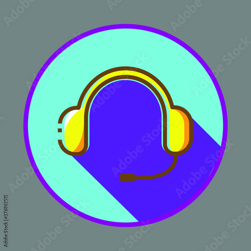 the Microphone black color of a flat simple icon. Web apps security Kit illustration vector of the mobile application. The modern style of design. Line single minimalistic sign