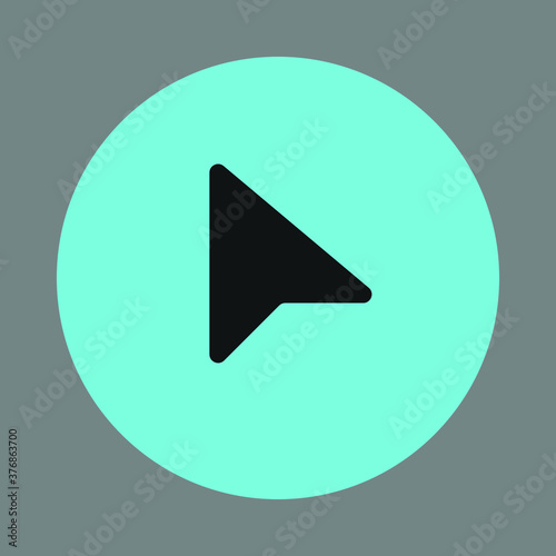 the Arrow color of a flat simple icon. Web apps security Kit illustration vector of the mobile application. The modern style of design. Line single minimalistic sign