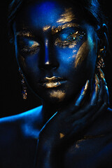 Fototapete Frauen Antikes Fantasy Make-up im Pharaonenstil  © Alexander