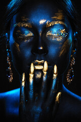 Fototapete Frauen Ägyptisches Fantasy Make-up Porträt  © Alexander