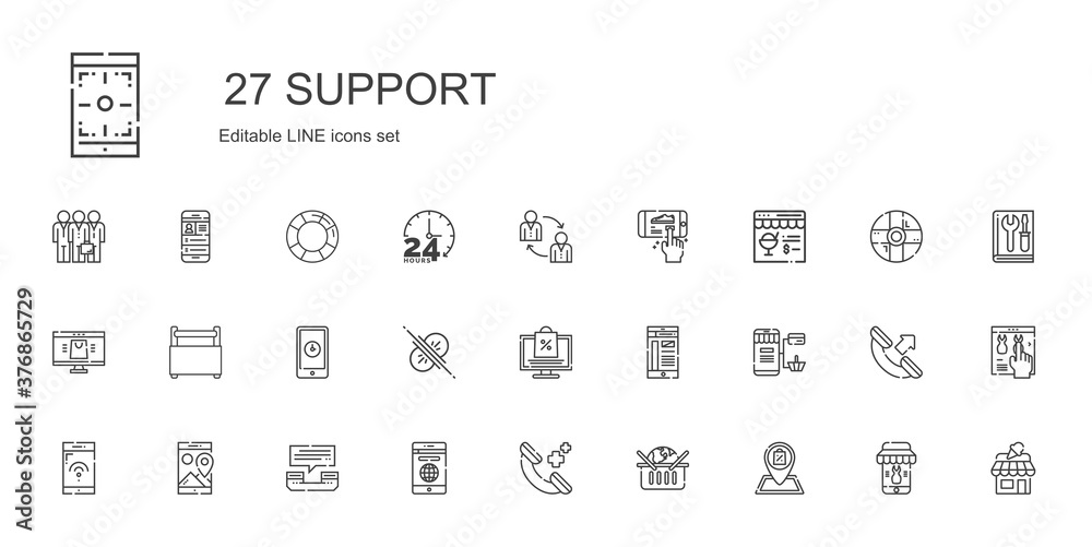 support icons set support icons set