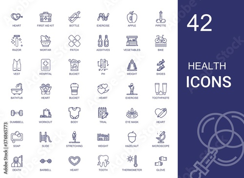 health icons set