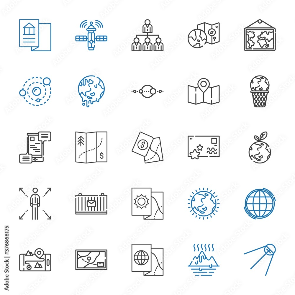 globe icons set globe icons set