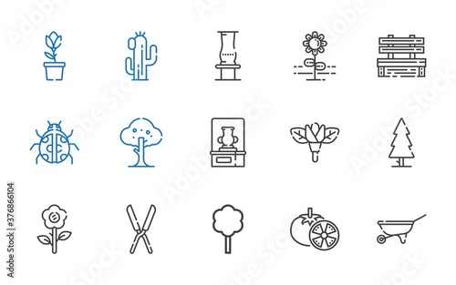 garden icons set