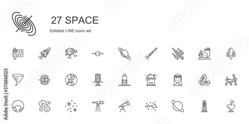 space icons set