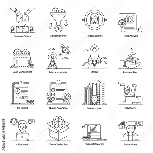
Business and Management Icons in Modern Style Pack 
