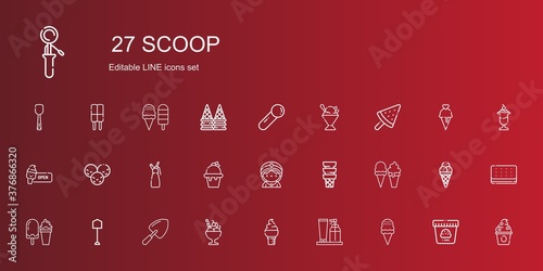 scoop icons set