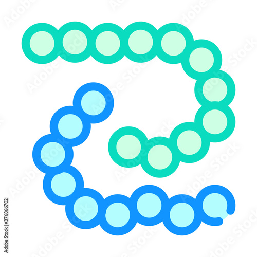 bacillus anthracis color icon vector isolated illustration