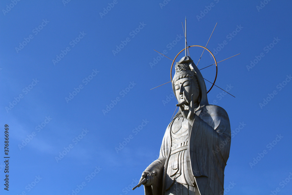 Fototapeta premium Closeup view of Guan yin or Kanon of Fukusaiji Japanese Temple of Nagasaki