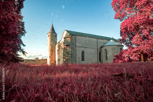 fantasy view of medieval casle in Estonia photo