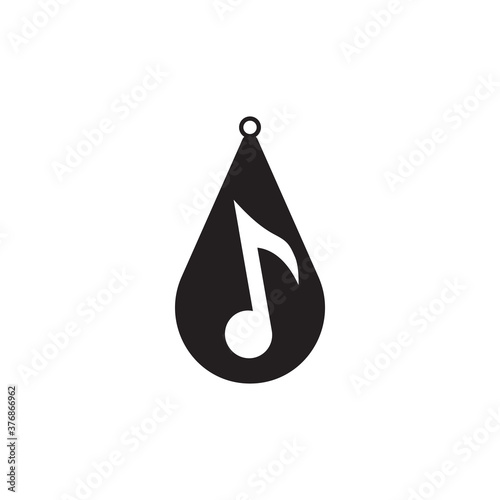 Teardrop earring icon design template vector isolated