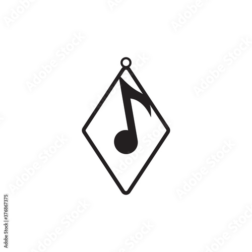Teardrop earring icon design template vector isolated