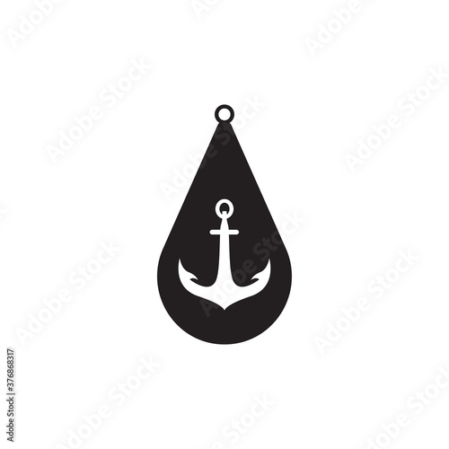 Teardrop earring icon design template vector isolated