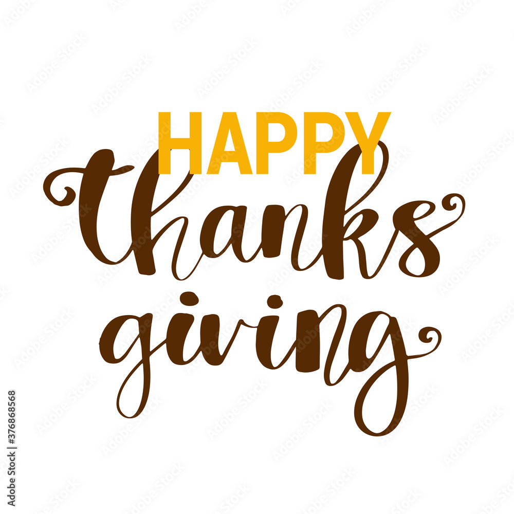 Hand drawn Happy Thanksgiving typography poster design. Hand drawn Happy Thanksgiving typography poster design.
