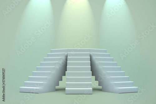 llustration of Stairs Template. 3D Realistic  illustration.