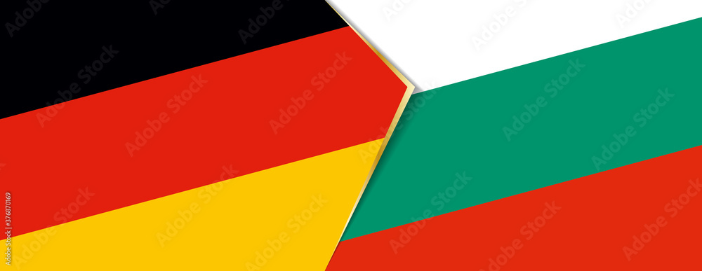 Germany and Bulgaria flags, two vector flags Germany and Bulgaria flags, two vector flags
