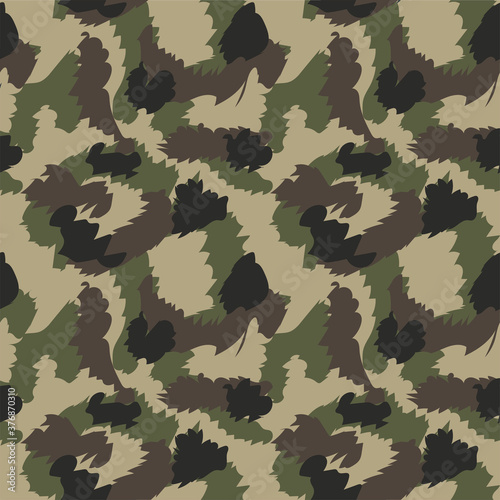 Seamless set of camouflage desert pattern vector.