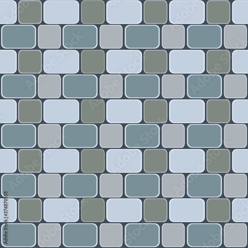 Vector seamless pattern with paving stones for your design
