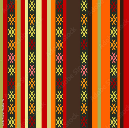 ethnic killim pattern, traditional folk geometric ornament.