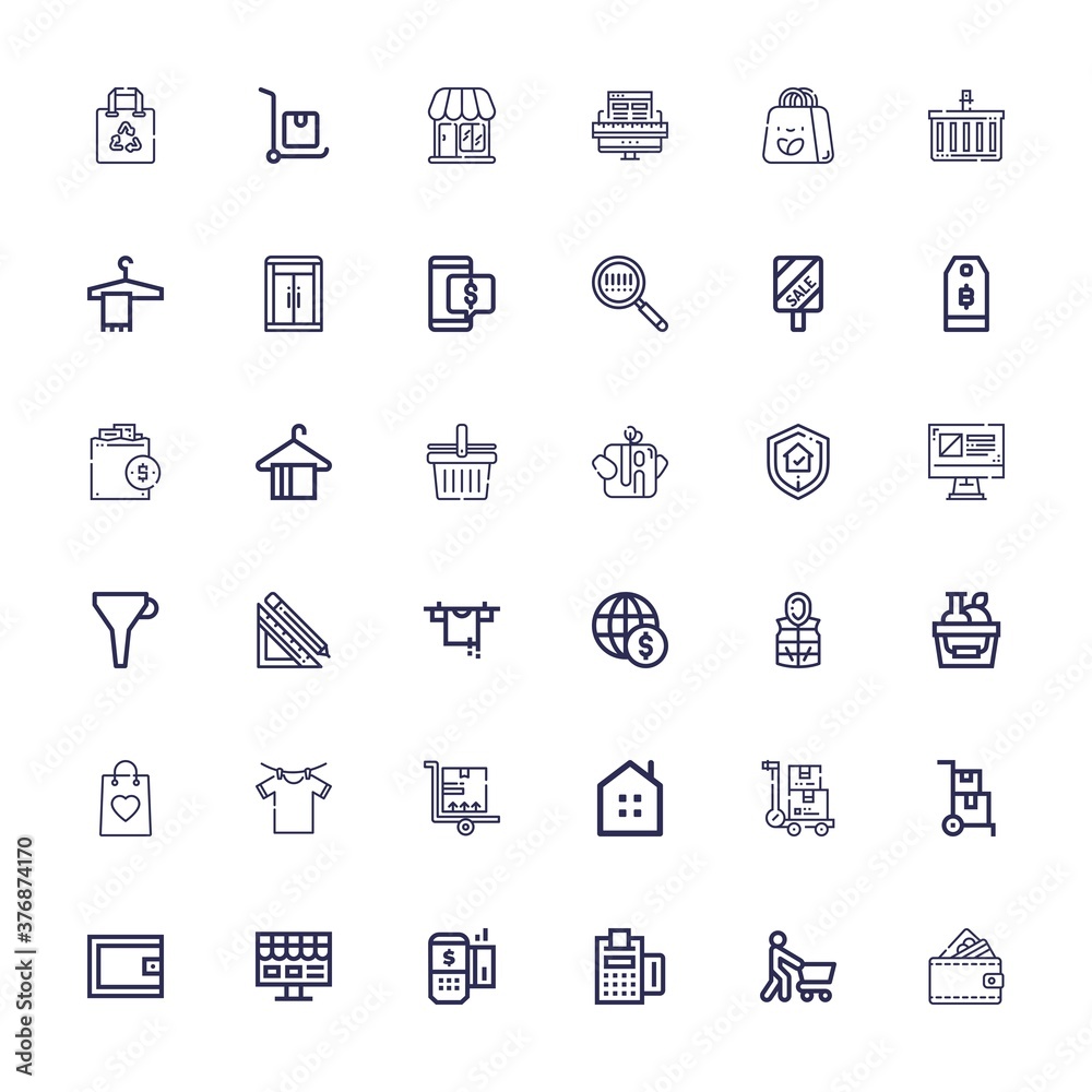 Editable 36 sale icons for web and mobile
